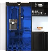 BESWEE Sapphire Glossy Metallic Wallpaper Reflective Flexible Mirror Sheet Kitchen Non Glass Adhe...
