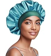Doitory Satin Silk Bonnet for Sleeping, Soft Satin Lined Hair Bonnet for Women, Double Layer Slee...