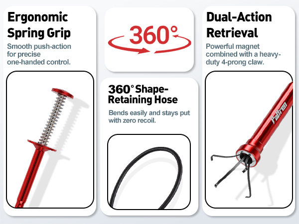 flexible magnetic pickup tool