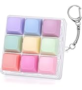 Dalycro Keyboard Fidget Toys for Adults, 9-in-1 Keyboard Clicker Fidget Keychain with Clicky Soun...