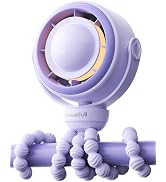 SWEETFULL Baby Stroller Fan - 4000mAh Rechargeable 4-Speed Quiet with LED Display & Night Light, ...