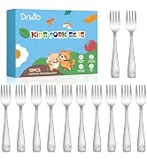 DRKIO Stainless Steel Toddler Forks Set - 12 Pieces Kids Forks Set Children Safe Food Grade Kids ...