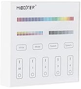 BTF-LIGHTING MiBoxer B4 Wireless 2.4G RF 4 Zones RGBCCT Wall Mounted Smart Panel Remote Powered b...
