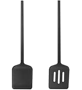 Silicone Cooking Spatula Set, High Heat Resistant Slotted and Solid Kitchen Turner, Extra Long La...