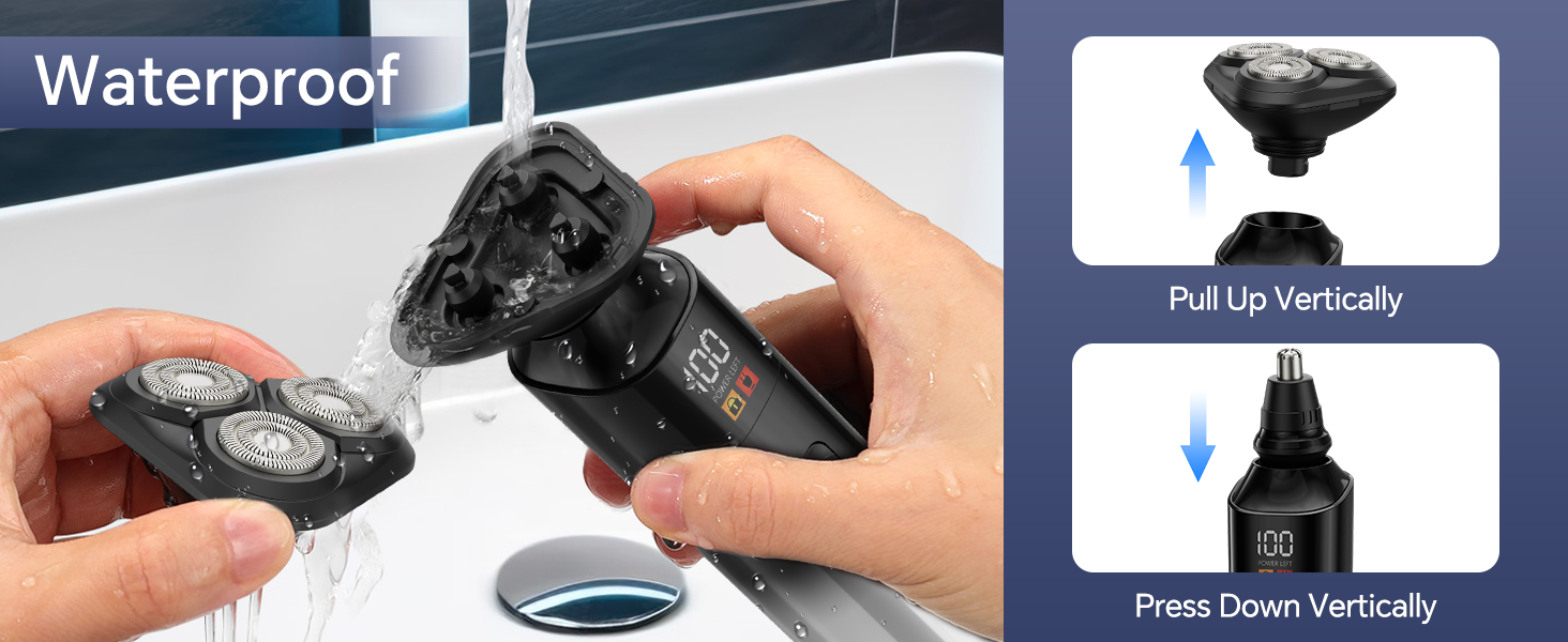 Waterproof 3D Rotary Shaving