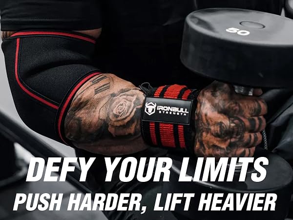 Durable wrist wraps providing essential support and stability for heavy weightlifting
