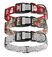ilFindYou Reflective Dog Collar with AirTag Holder for Medium Dogs Soft Nylon Burgundy Sized M