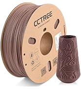 CCTREE Wood PLA+ Filament 1.75mm, Real Wood Fibers Added 3D Printer PLA Plus, Dimensional Accurac...