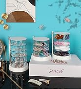 JessLab Hair Accessories Organizer, Clear 5-Layer Acrylic Organizer for Girl Hair Tie, Classify S...