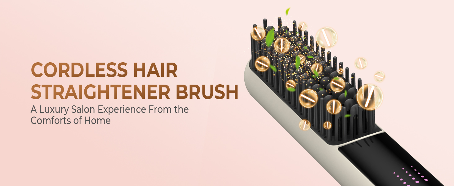 Cordless Hair Straightener Brush