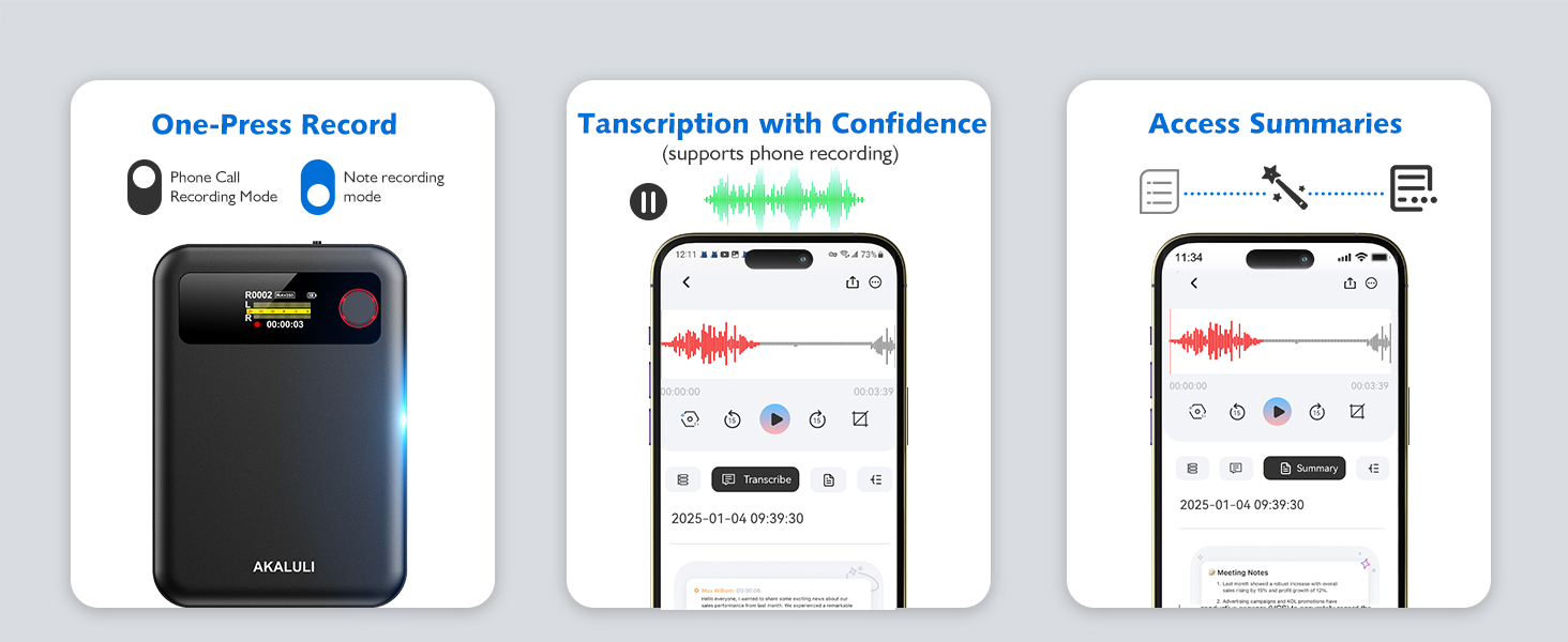 Smart ai voice recorder