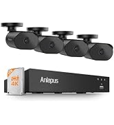 Anlapus 4K 8MP Home Security Camera System, 8 Channel H.265+ DVR with 1TB HDD, 4 x Wired CCTV Cam...