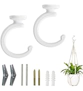Mkono Ceiling Hooks for Hanging Plants, Swag Hook Plant Wall Hanger Heavy Duty for Hanging Plante...