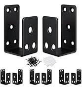 Door Barricade Brackets,8Pack Heavy Duty Door Security Bar, Open Security Bar Holder U Brackets, ...