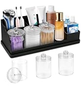 Bathroom Counter Organizer, Large Black Silicone Toothbrush Holders for Bathrooms Organizer Count...