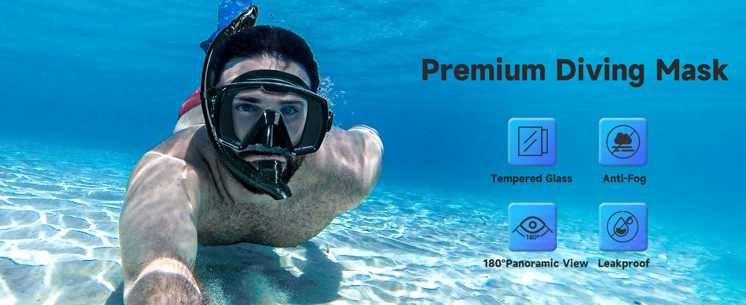 snorkel mask;snorkel;snorkel set;snorkeling gear for adults;snorkeling mask;diving goggles