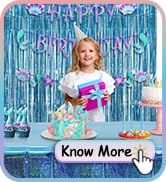 GREATRIL Blue Party Table Cover Decoration Tablecloth for Frozen/Under Sea/Ocean Theme Birthday P...