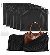 Q&J Fabric Co. 6 Pack Satin Dust Bags for Handbags & Purses - Drawstring Storage Bags for Shoes, ...