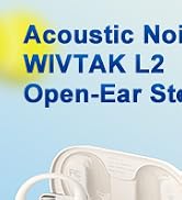 WIVTAK Open Ear Headphones: 0.28oz Lightweight Air Conduction Wireless Earbuds Next-Gen Bluetooth
