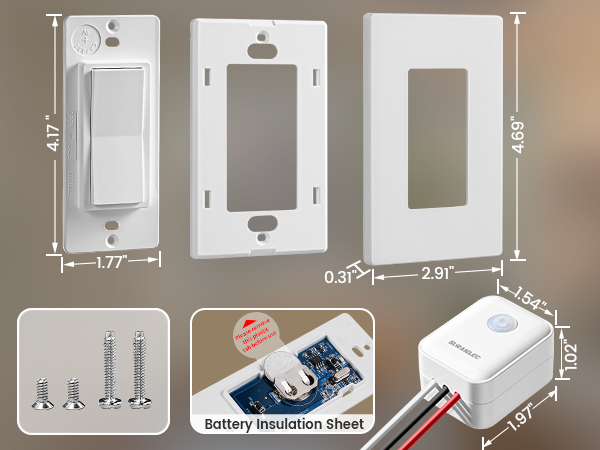 wireless light switch and receiver kit