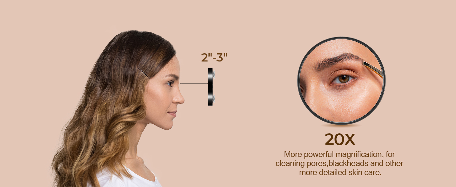 20x ordinary magnification for wearing beauty pupil,applying eye black and makeup