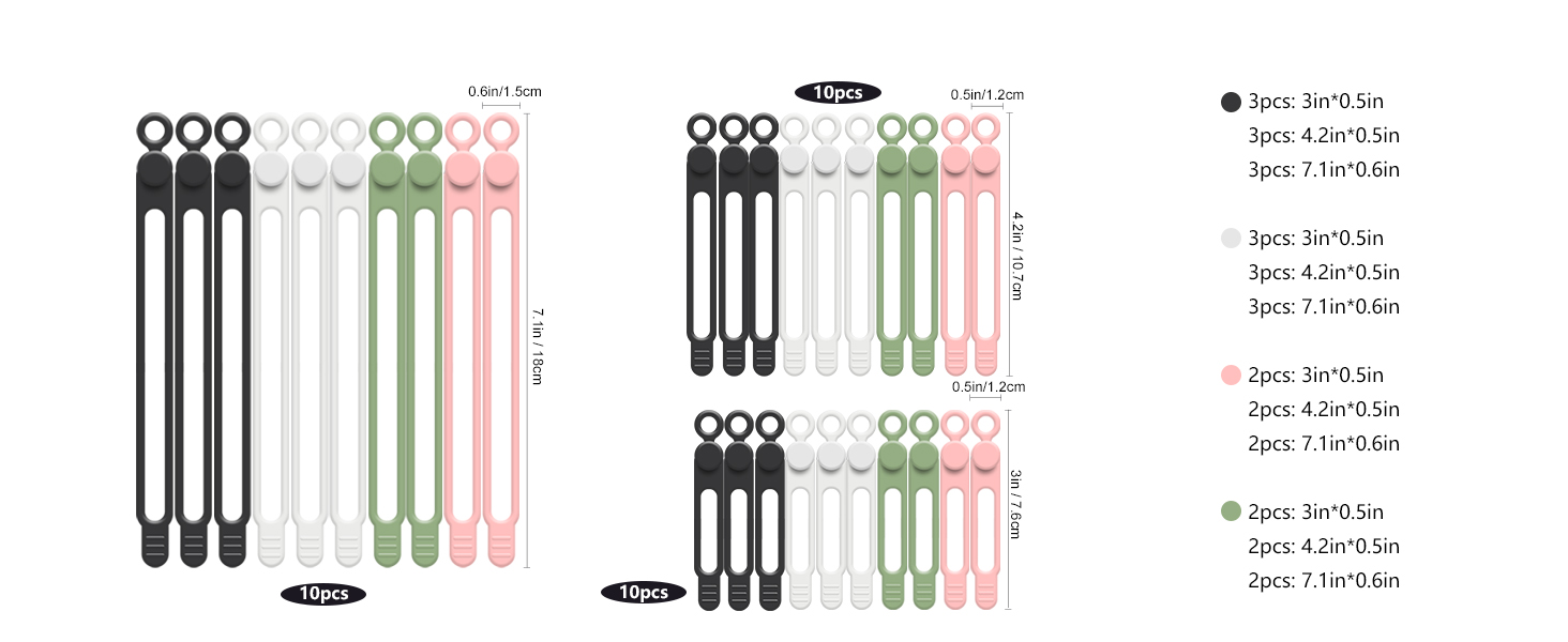 silicone cable ties
