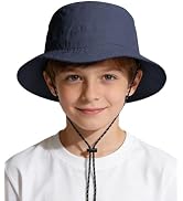 Century Star Kids UPF 50+ Sun Protection Bucket Hat, Waterproof Packable Rain Hat Boys Girls Beac...
