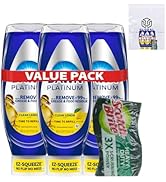 Dawn EZ Squeeze Platinum Liquid Dish Soap, 20.5 Fl Oz (Pack of 3), Lemon Scent, bundled with Heav...