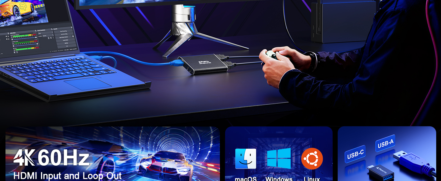 PORTTA HDMI Video Capture Card