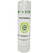 Megawise Vacuum Sealer Bags, 8-Inch Wide x 21.6 Feet Long, Compatible with Megawise & Most Vacuum...