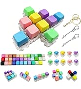 Gtzzot 10-Pack Keyboard Fidget Connectable Cubes Toy, Shape-Changeable Stress Relief Clicker Keyc...