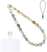 Handmade Beaded Charm Cell Phone Camera Lanyard, Wrist Strap with Natural Gemstone Beads,Phone Ch...