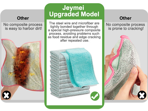Dual-Sided Kitchen Cleaning Cloth with Mesh