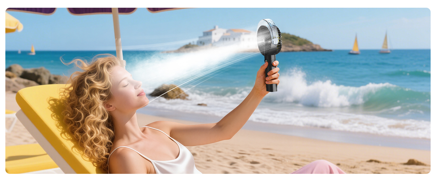hand held misting fan