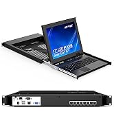 MT-VIKI 8 Port CAT6 Extension KVM Over IP,1-Local/1-Remote Access,1U Rack Mount KVM w/17'' LCD Mo...