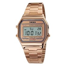 men women rose gold watch
