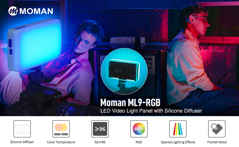 LED video light panel with silicone diffuser