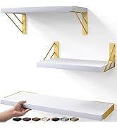 BAYKA Wall Shelves for Bedroom Decor, Floating Wall Shelves for Living Room Kitchen Storage, Wall...