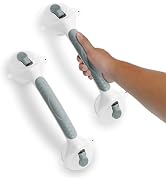 Rackickyer Grab Bars for Bathtubs and Showers, 2 Pack 15 Inch Handles, Strong Suction Grab Bar, A...