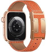 Adorve Leather Magnetic Watch Band for Apple Watch Bands Women 38mm 40mm 41mm 42mm 44mm 45mm 46mm...