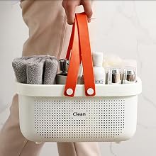 plastic basket with handle