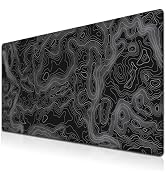 Samgula Computer Desk Pad Black and White, Mouse Pad for Men Desk Pad for Men Big Mouse Pad, Gami...