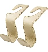 Leather Purse Hooks for Car, 2 Pack Car Purse Holder, Car Headrest Hook for Purses Bags Handbag H...