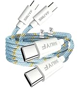 USB C to USB C Cable,60W 10FT 2Pack Fast Charging Nylon Braided Type C Cord | SIIIUYF,For iPhone ...
