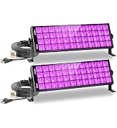 120W Waterproof LED Black Lights, YQNLIFA 2 Pack 10Ft Cable Black Light Bar with Plug & Switch, I...