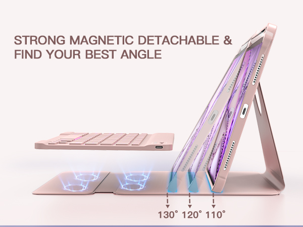 for iPad Air 11-inch M4/M3/M2 and iPad Air 5th/4th 10.9-inch Case with Keyboard