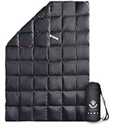 4Monster Outdoor Down Blankets Camping Blanket 650 Fill (80% Down & 20% Feather) Travel Down Quil...