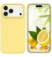 GUAGUA for iPhone 17 Pro Case Liquid Silicone Silky Soft Gel Rubber Slim Thin Microfiber Lining C...