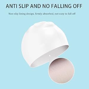 swim cap swimming women caps hair long waterproof girls men black hat braids silicone ear protection