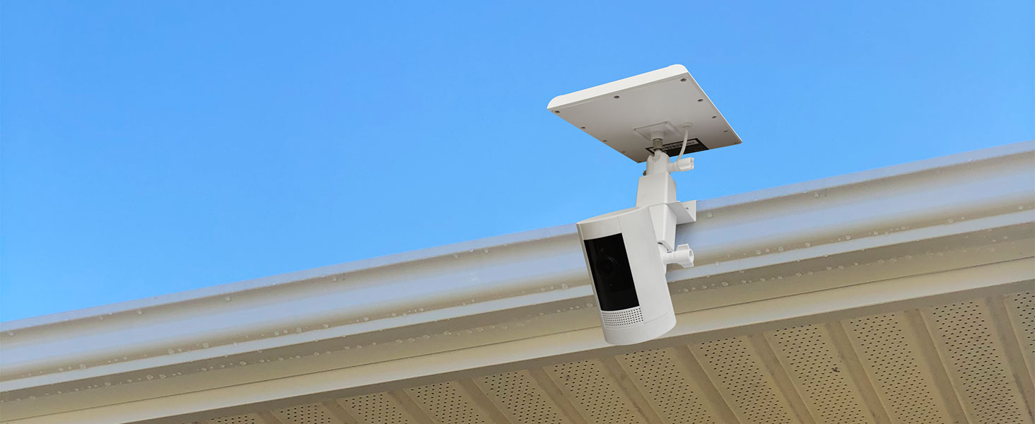 ring gutter mount for solar panels and cams